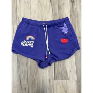 Playboy by Pacsun Women’s Large Purple Happy Camper Lounge Hiking Shorts